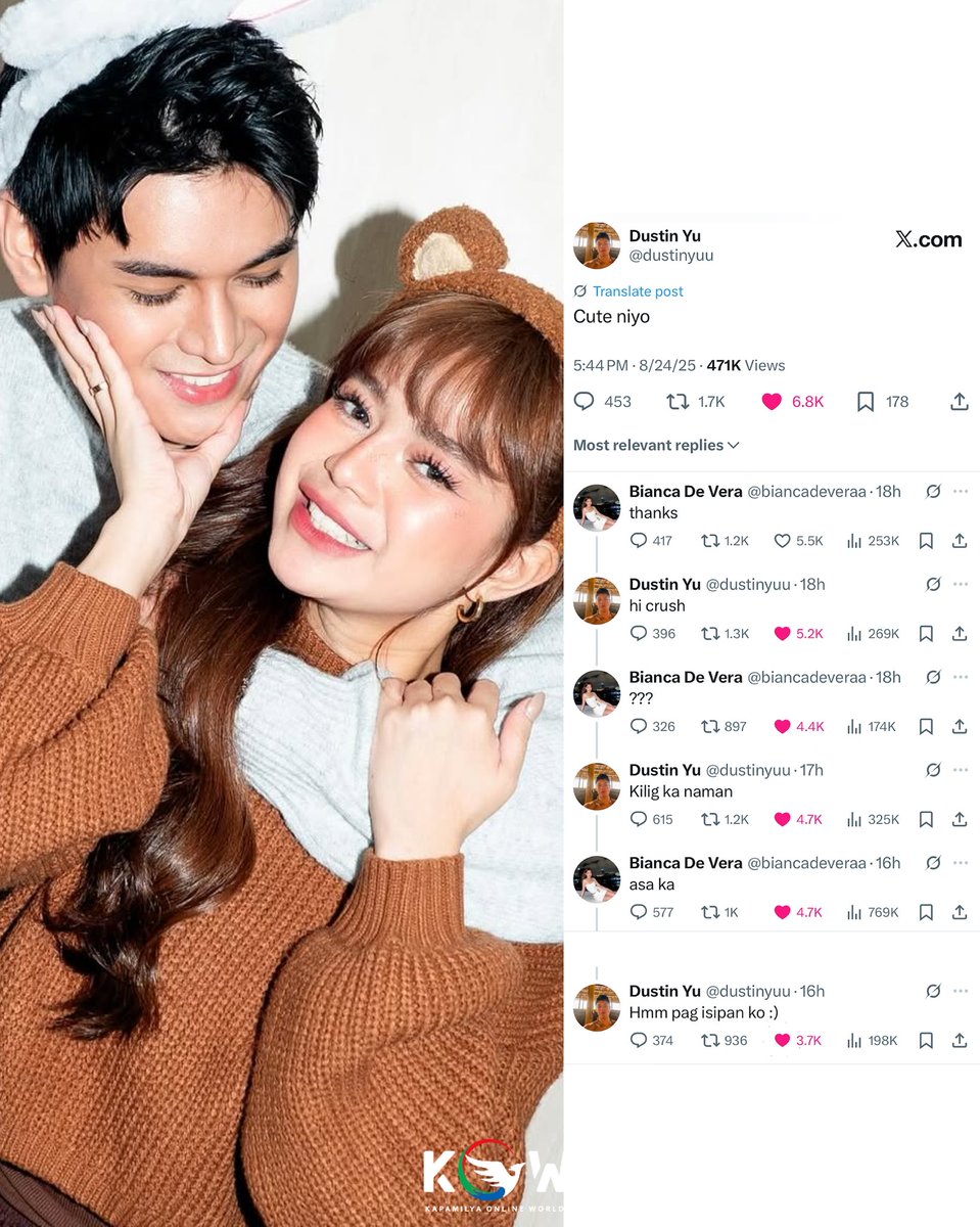 ATAKE! DUSTBIA CUTE INTERACTION! “HI CRUSH!” 😆😍😍😍

#LoveYouSoBad #DustBia <a href="/dustinyuu/">Dustin Yu</a> <a href="/biancadeveraa/">Bianca De Vera</a>