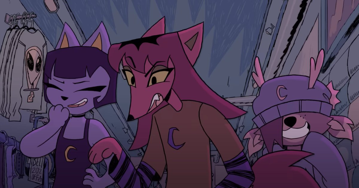 OBSESSED with Wastelandia and so excited to finally tell y'all that I voice Arya, the goth cat mall rat! I love this project so much, please check it out 🖤🌙💜