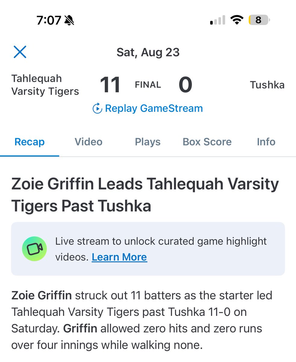 zgriffin_32's tweet photo. First perfect game of junior year. #playforoctober ๐
https://t.co/XU742n6Bz6