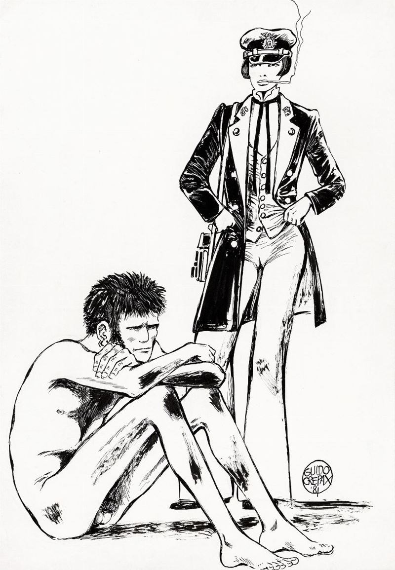 GiuseppeCeddia0's tweet image. Guido Crepax: omaggio a Corto Maltese.
Illustrazione originale realizzata da Crepax come omaggio a Corto Maltese e al suo creatore, pubblicata sul volume &quot;Dedicated to Corto Maltese&quot; a pag. 31 dagli Editori del Grifo nel 1981.

#comics #hugopratt #guidocrepax #fumetti #art