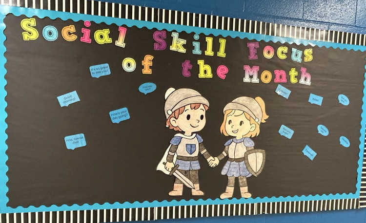 This month Dardenne students are focused on greetings and partings! Knights know the importance of Social Skills! #WeAreDES