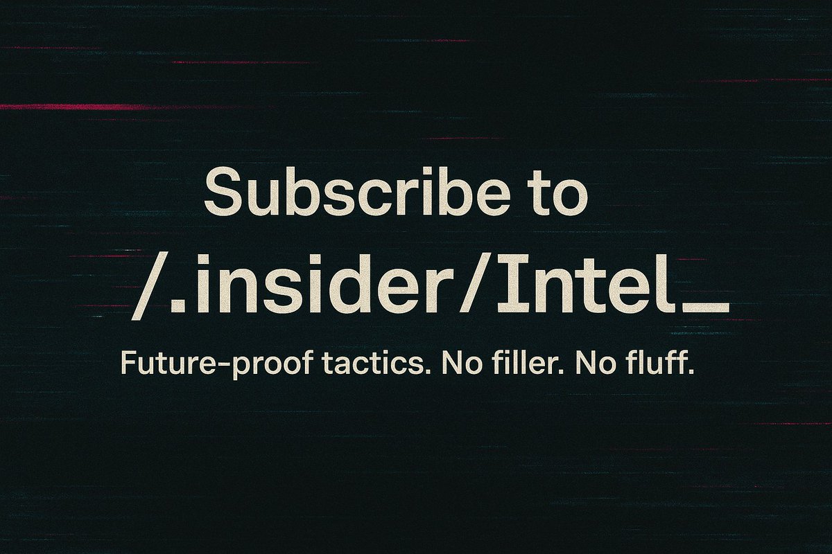 5thColumnEvents's tweet photo. Finally,

Issue 3 just dropped.

This isn’t newsletter ish

We’re tracking moves in-between 
the feed, 
before they hit.

📰 /Insider/.Intel/
The_Future.Proof_Newsletter
Subscribe → https://t.co/46CEFSeBg5 https://t.co/6XdVqSQYKq
