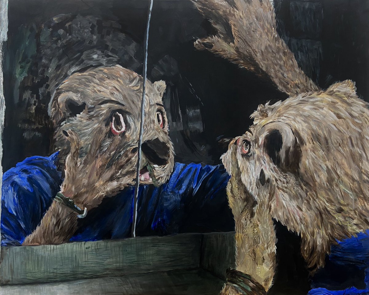 Chunter painting I did for university 
(I still need to give this to someone) #furry
