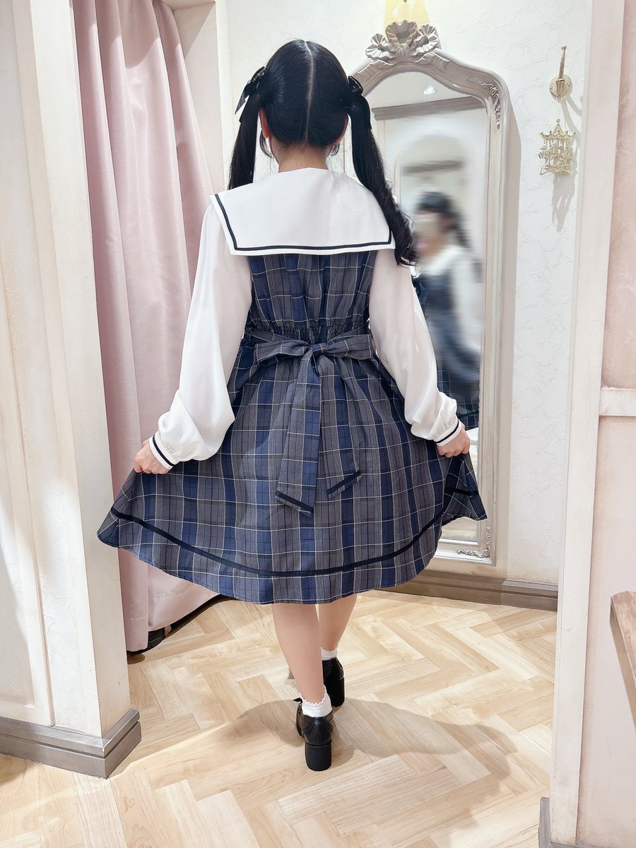Amavel Mysterious School チェックセーラーワンピース ꫛꫀꪝ Mysterious School チェックセーラーワンピース グリーン