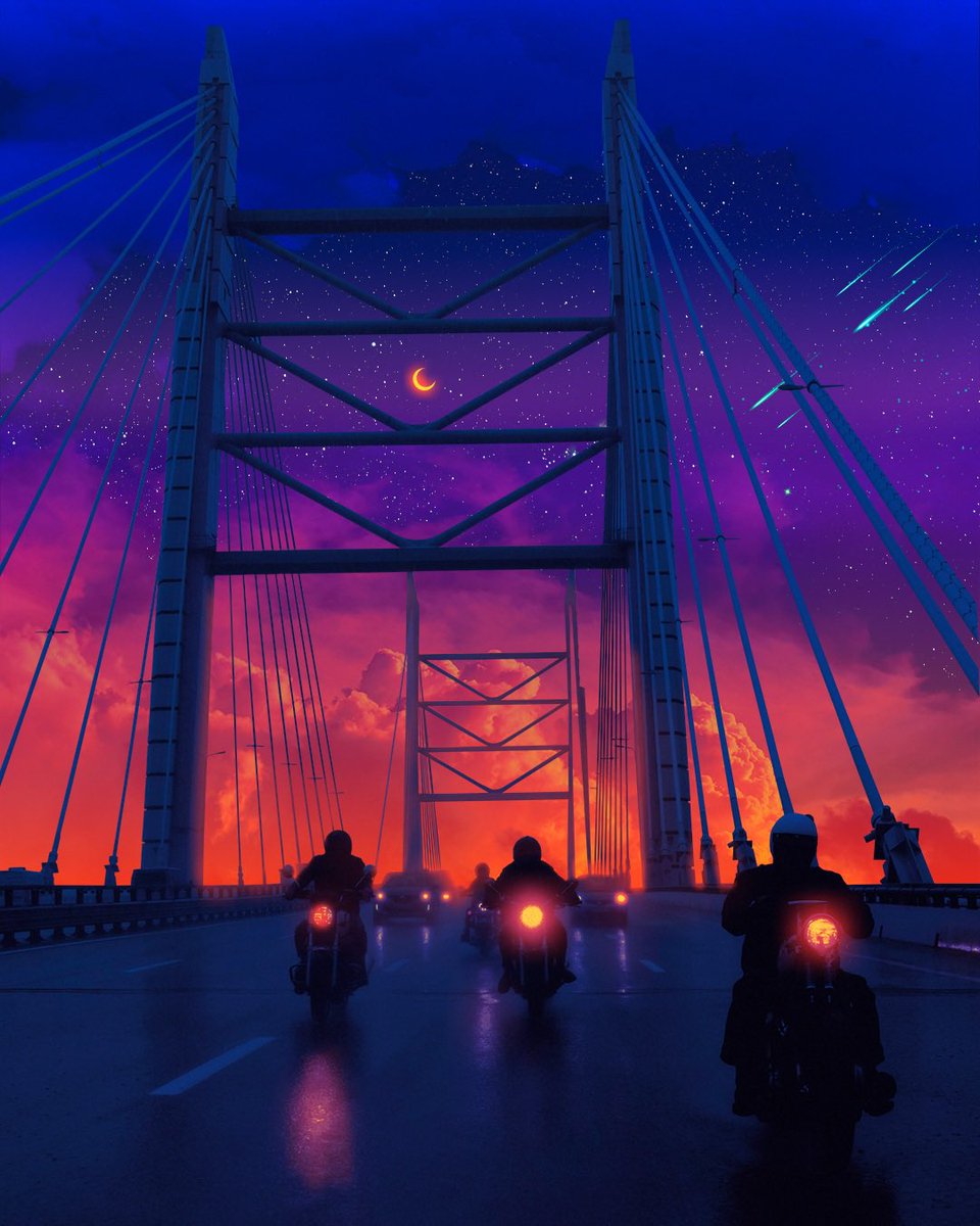 Fire Sunset✨☄️🏍️