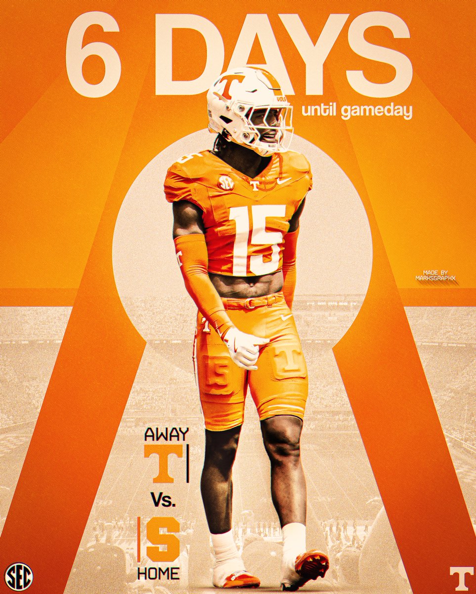 6 days until we see <a href="/Vol_Football/">Tennessee Football</a> comes back