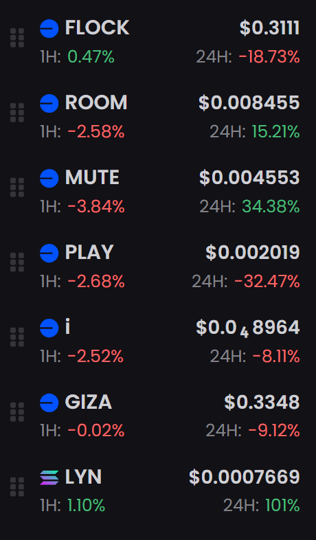 $FLOCK $ROOM $MUTE $PLAY $i $GIZA $LYN