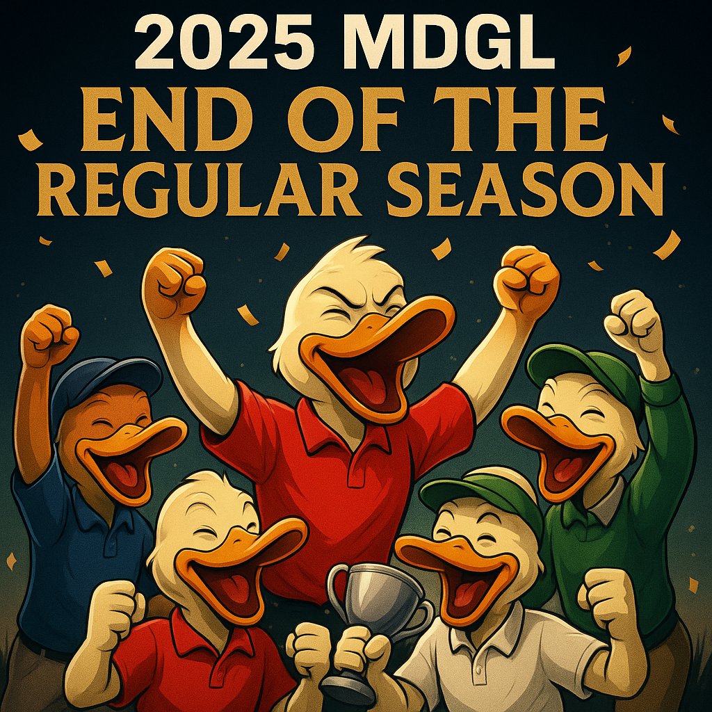 MDGLPresident's tweet photo. A huge THANK YOU to all the players, sponsors, and fans who made this MDGL season unforgettable 🦆⛳️ From bombs off the tee to bladed wedges, every moment added to the story. Until next season! Onto the Mighty Duck Cup Event! —Quack! #MDGL https://t.co/jhnmBGJvtJ