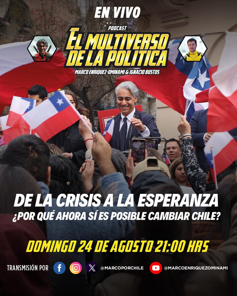Doris Laila Paredes (@dorislaila) on Twitter photo Por un país de respeto, solidaridad, libre de violencia, <a href="/marcoporchile/">Marco Enríquez-Ominami</a> un hombre que piensa en un Chile más justo.
#ConMarcoEsPosible Por un país de respeto, solidaridad, libre de violencia, <a href="/marcoporchile/">Marco Enríquez-Ominami</a> un hombre que piensa en un Chile más justo.
#ConMarcoEsPosible