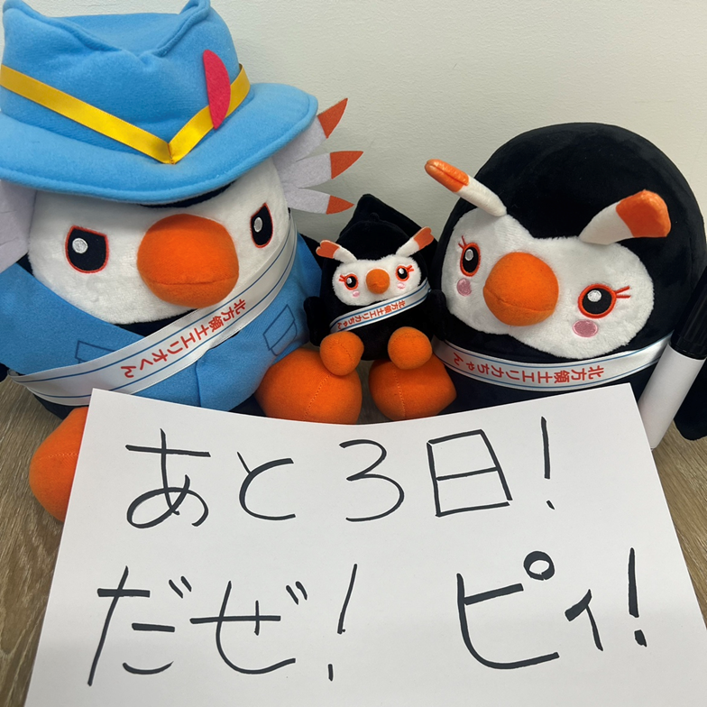 ＼あと3日／

エリカちゃんぬいぐるみがもらえるキャンペーン、開催中だぜ！
忘れずに応募して欲しいぜ！