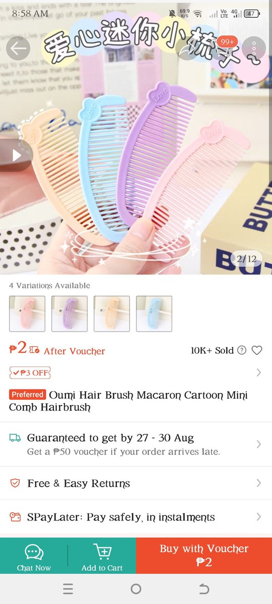 chingu23635's tweet image. Pwedeng pang gift or freebies

Link:
s.shopee.ph/1VpGXHa7lr

#mini #haircomb #forfreebies #forgift