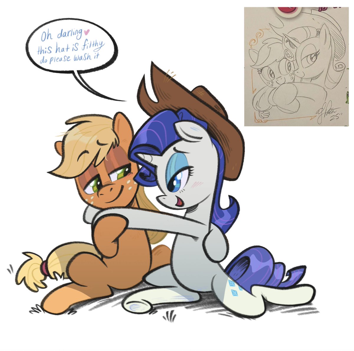 Andy Price is back at it with the rarijack sketches 👏 Had to do my colored take on it #mlp