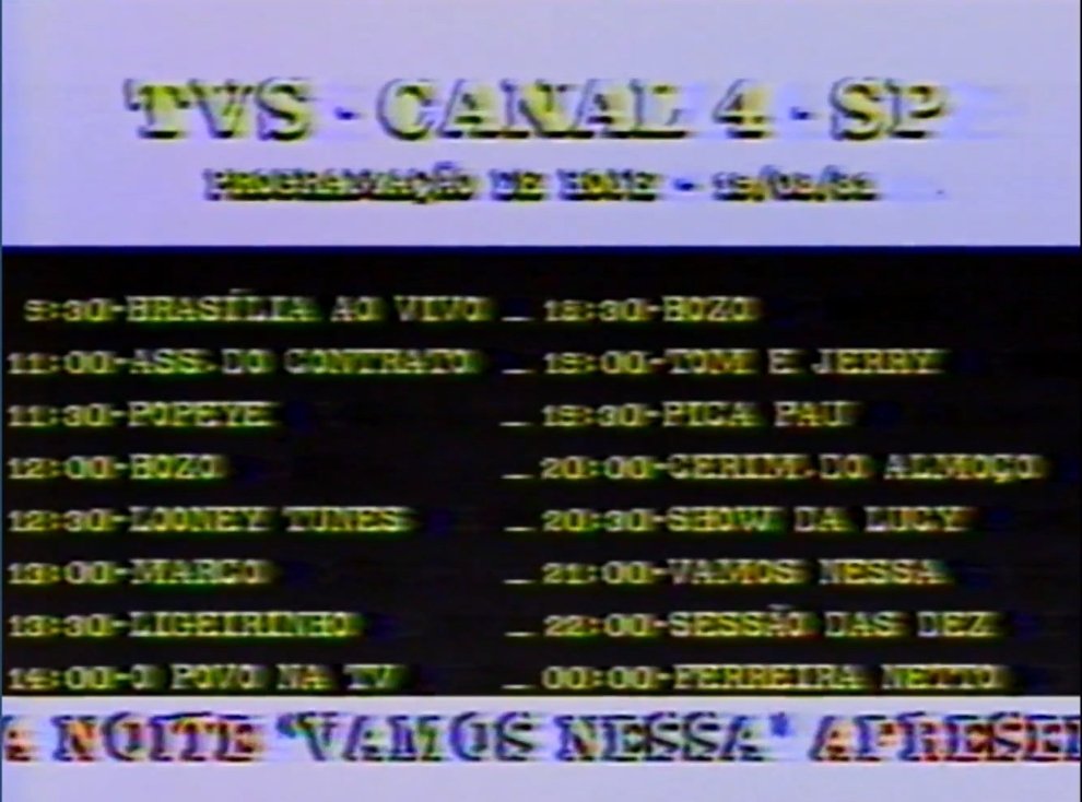 A primeira programação do SBT, no dia 19 de agosto de 1981, quando inaugurou no Brasil.