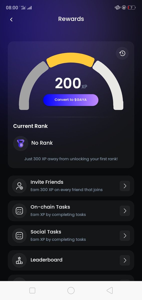 Nhất coin sàn nhì Coin ví.
ví GAYA như Safapal lúc trước. Kiếm điểm XP, đổi ra token GAYA sau TGE. Vào phần cài đặt chọn Reward để làm nhiệm vụ liên kết mạng xã hội. 
Link.!
invite.gayawallet.com/begJ/c7glx526?…

Nhập code để nhận thưởng XP : 7Pfi

Mọi người kiếm được