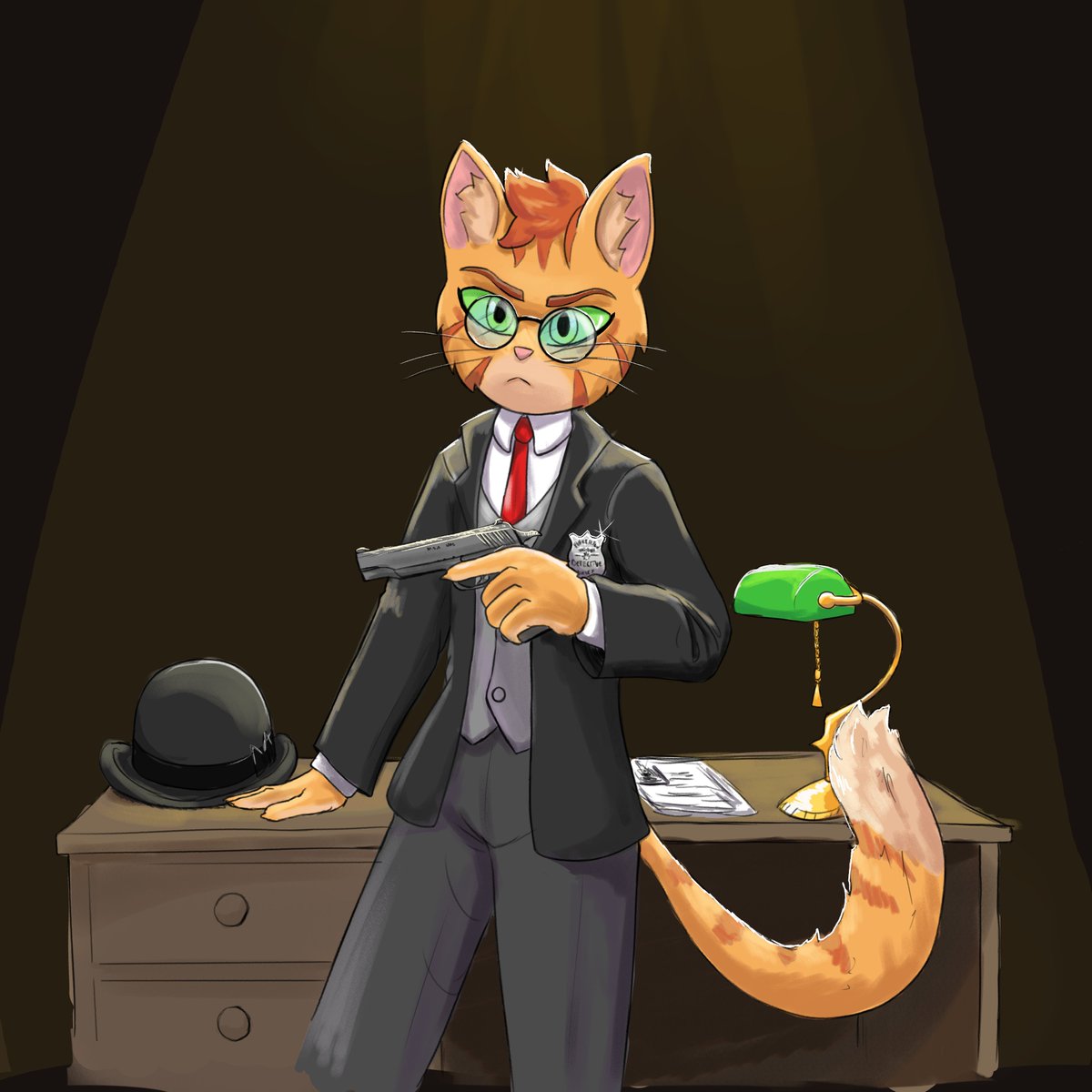 Comissão de desenho

um gato detetive XD