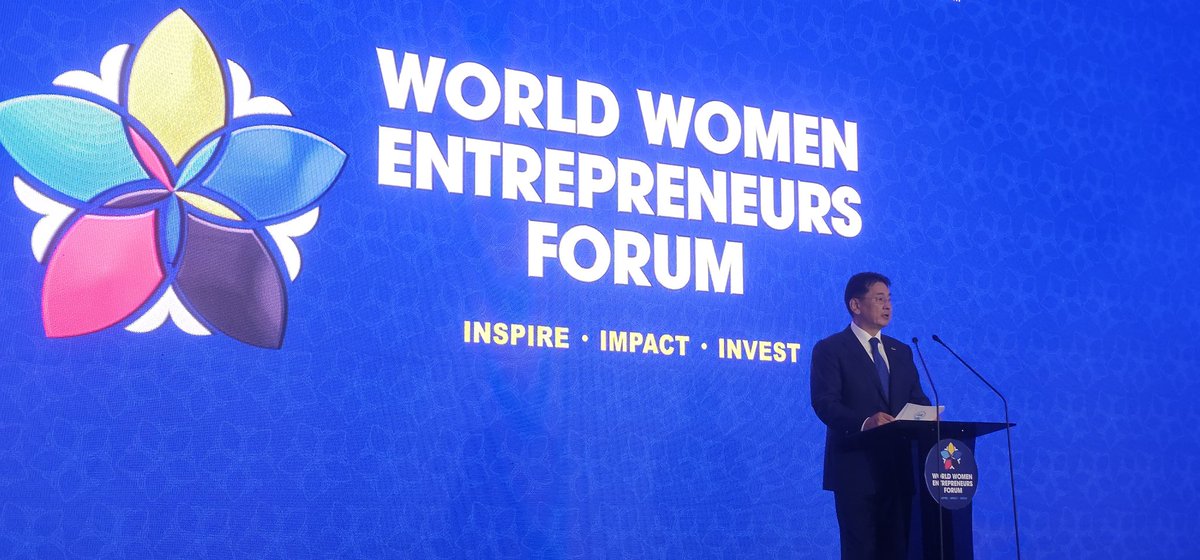 Just now ...

World Women Entrepreneurs Forum 
📅 August 25–26 | 📍 Ulaanbaatar
kicks off....in Ulaanbaatar