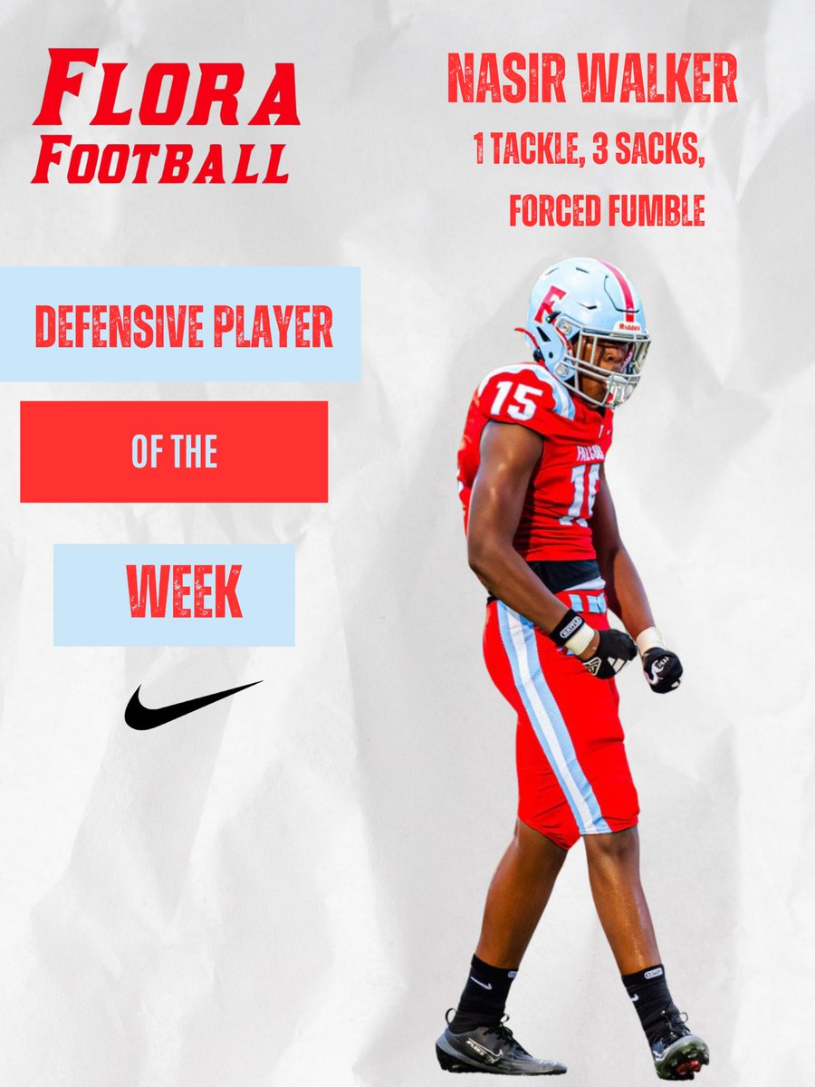 Game 1 Players of the Week
<a href="/ACFloraFootball/">AC Flora Football</a> 
<a href="/RoperWentzky/">Roper Wentzky</a> <a href="/Nasirwalker1_/">Nasir “nas” Walker</a>