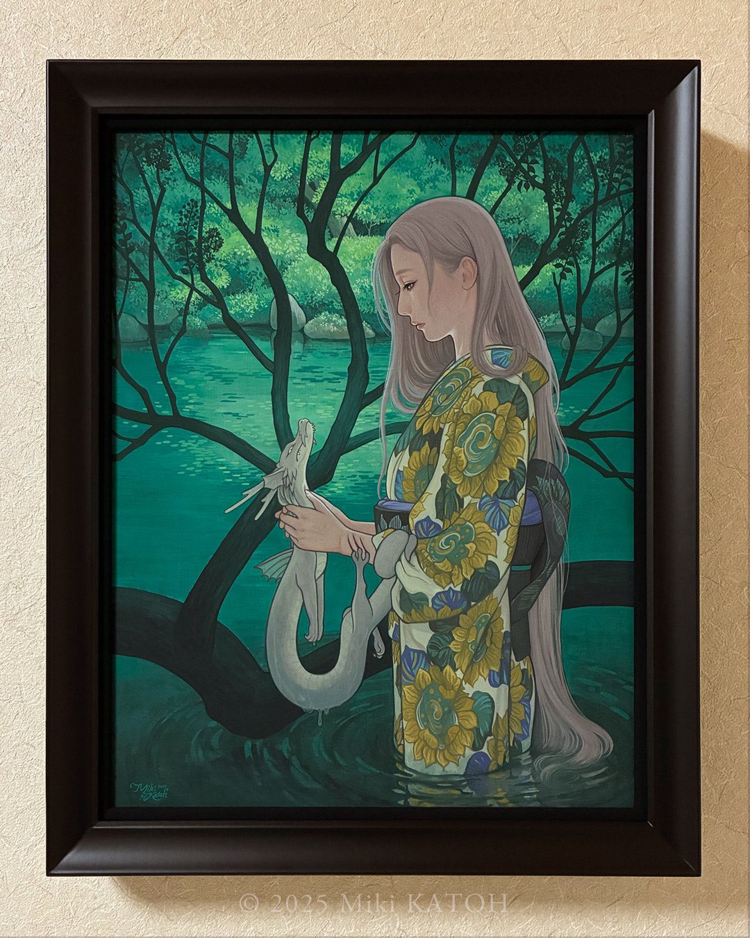 加藤登美子、【夕すずみ＝先斗町もみ華】、希少な額装用画集より、新品