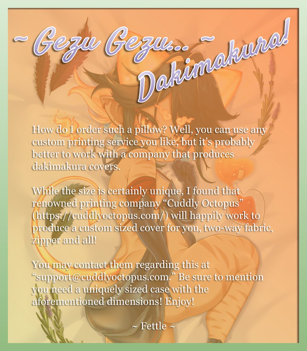 Fettle š¹ (@fettledaway) on Twitter photo āļø It's here! The Gezu Gezu dakimakura art! š„ Provided by <a href="/Niucniuc/">Niu. āļøš Comms OPEN</a>, you can get this art custom printed on a 20Ć36 inch king size pillow case! #Artchemy #Pichipics
Full resolution (GDrive): drive.google.com/drive/folders/ā¦
š½ Details and recommendations for printing are below! š½ āļø It's here! The Gezu Gezu dakimakura art! š„ Provided by <a href="/Niucniuc/">Niu. āļøš Comms OPEN</a>, you can get this art custom printed on a 20Ć36 inch king size pillow case! #Artchemy #Pichipics
Full resolution (GDrive): drive.google.com/drive/folders/ā¦
š½ Details and recommendations for printing are below! š½