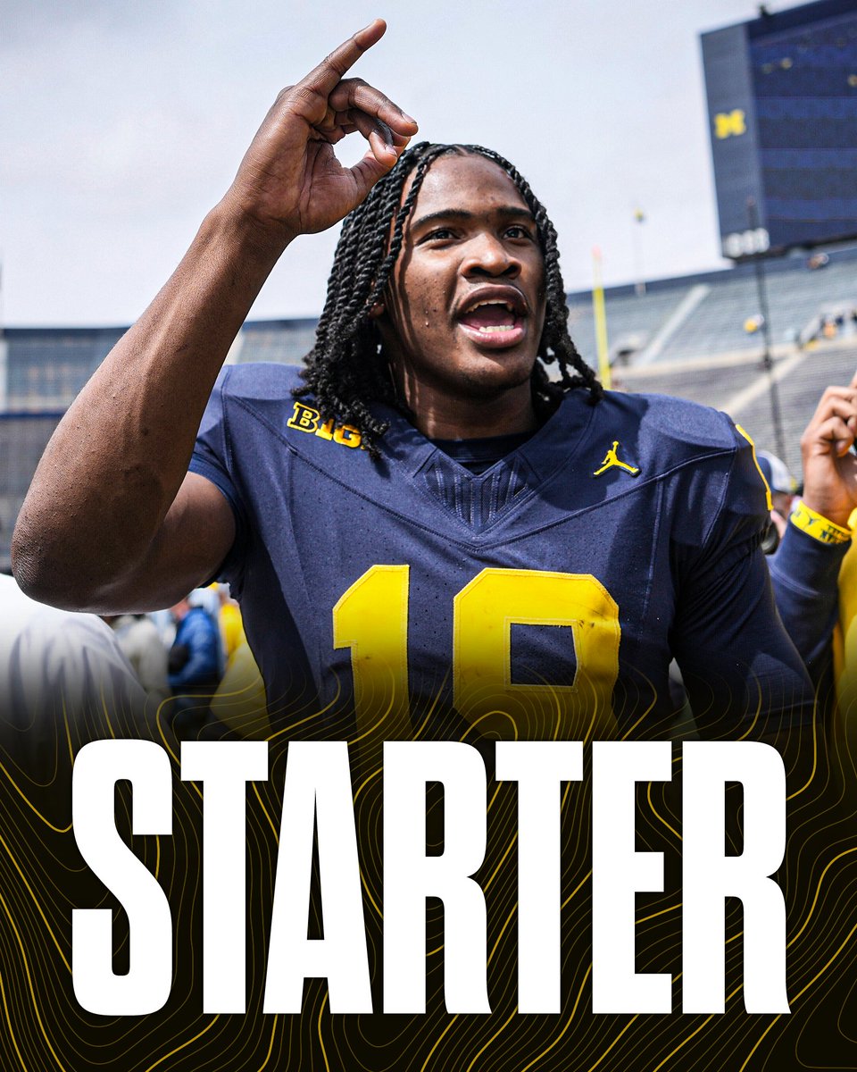 ESPN College Football (@espncfb) on Twitter photo Michigan freshman QB Bryce Underwood, the No. 1 overall prospect in the 2025 ESPN 300, is expected to be the Wolverines' Week 1 starter, sources confirmed to <a href="/PeteThamel/">Pete Thamel</a>. Michigan freshman QB Bryce Underwood, the No. 1 overall prospect in the 2025 ESPN 300, is expected to be the Wolverines' Week 1 starter, sources confirmed to <a href="/PeteThamel/">Pete Thamel</a>.