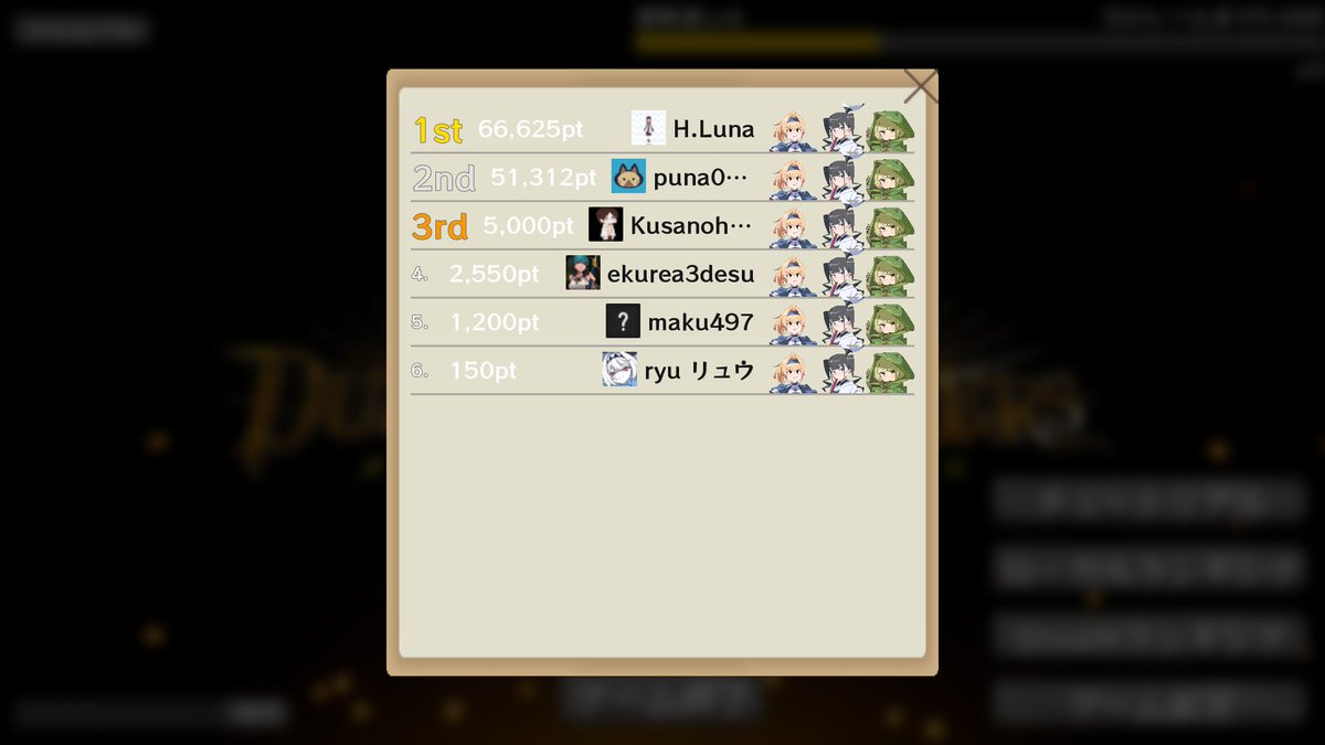 puna0521's tweet photo. リリースしたてのゲームで１位を狙うも上には上がいることに気づき膝から崩れ落ちた( ^)o(^ )ワイは２位
＃ダンジョンクロウラーズ　＃DungeonCrawlers　
＃草の人 https://t.co/GWqqBEIiut