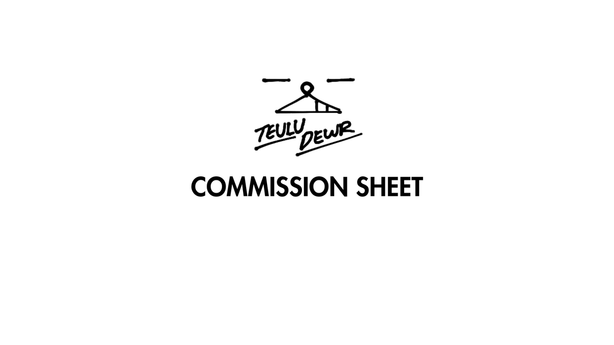 teulu_dewr's tweet photo. Greetings. The commission sheet has been revamped https://t.co/PxhzPiHeOR