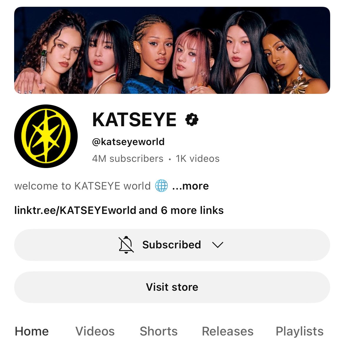 KATSEYE has now officially surpassed 4 Million subscribers on Youtube.