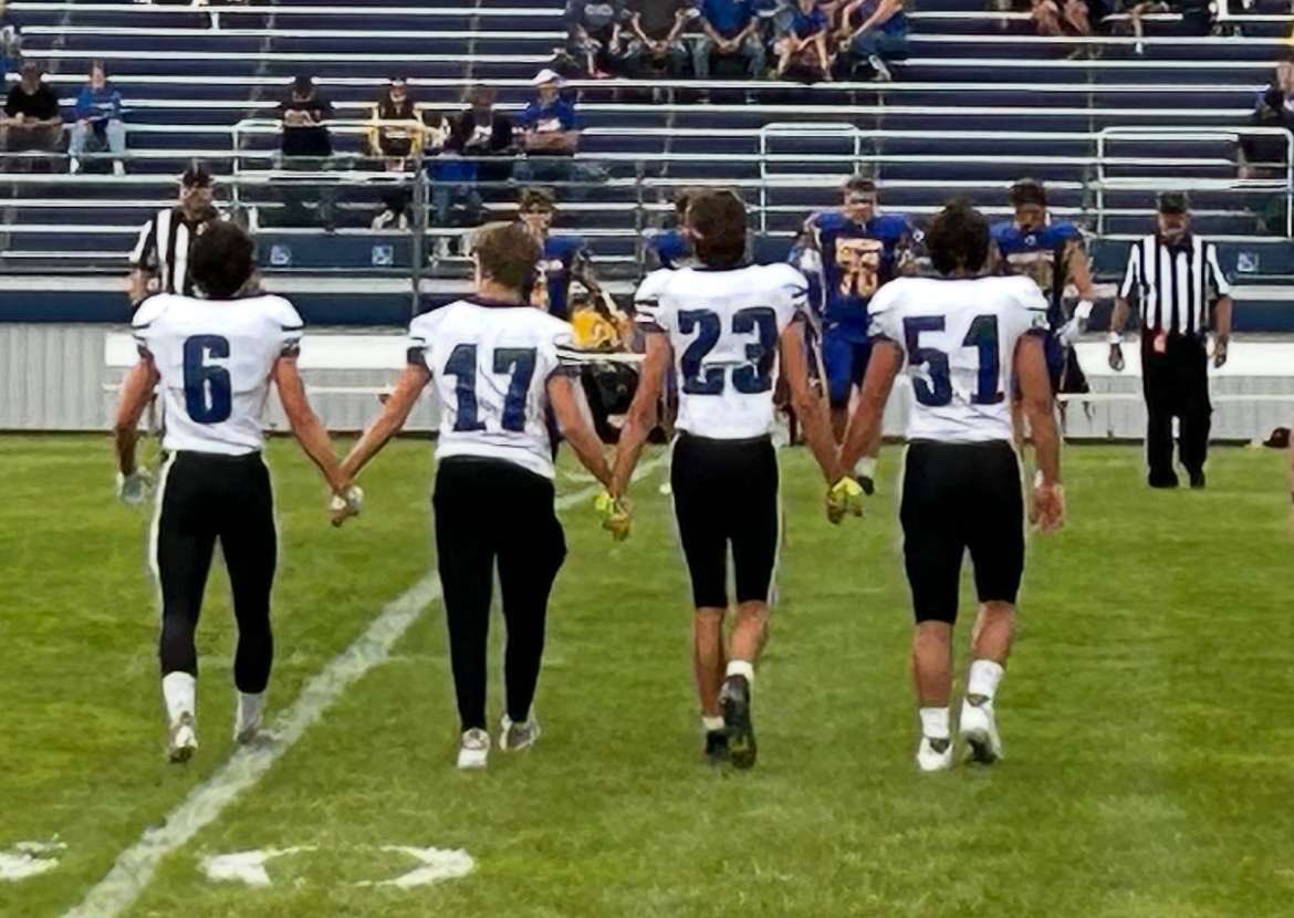 Blessed to be named a 25-26 football captain with my senior brothers Will Fredricks,Casey Boesenilers and Mathew Goossens. voted by my teammates very proud!