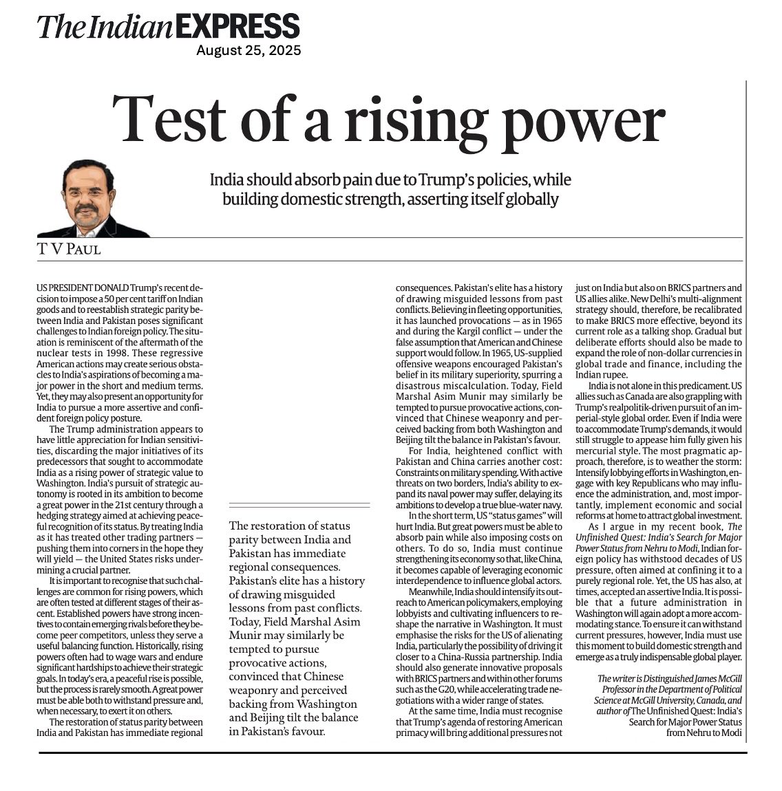 My article in the Indian Express on the foreign policy predicament India is facing. ⁦<a href="/OUPAcademic/">Oxford Academic</a>⁩ ⁦<a href="/WestlandBooks/">Westland Books</a>⁩