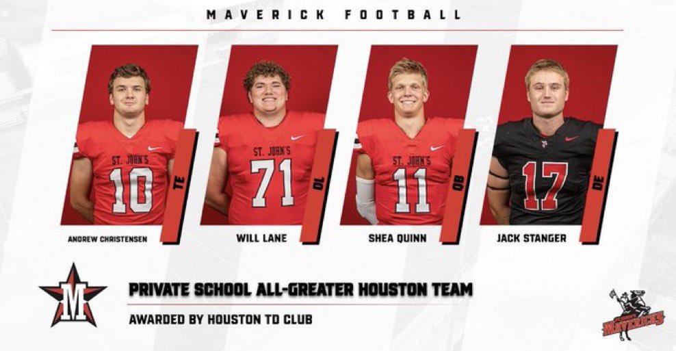 Andrew (@andrewc_2257) on Twitter photo Thank you to <a href="/HoustonTDClub/">Houston TD Club</a> for naming me to the 2025 All-Greater Houston Preseason Private High School Football Team. I’m super pumped to share this honor with 3 of my teammates, and am ready to go win some games this season!
<a href="/Coach_Veltri/">Kevin Veltri</a> <a href="/WillLane26/">Will Lane</a> <a href="/jstanger26/">Jack Stanger</a> <a href="/SheaQuinn_QB/">Shea Quinn</a> Thank you to <a href="/HoustonTDClub/">Houston TD Club</a> for naming me to the 2025 All-Greater Houston Preseason Private High School Football Team. I’m super pumped to share this honor with 3 of my teammates, and am ready to go win some games this season!
<a href="/Coach_Veltri/">Kevin Veltri</a> <a href="/WillLane26/">Will Lane</a> <a href="/jstanger26/">Jack Stanger</a> <a href="/SheaQuinn_QB/">Shea Quinn</a>