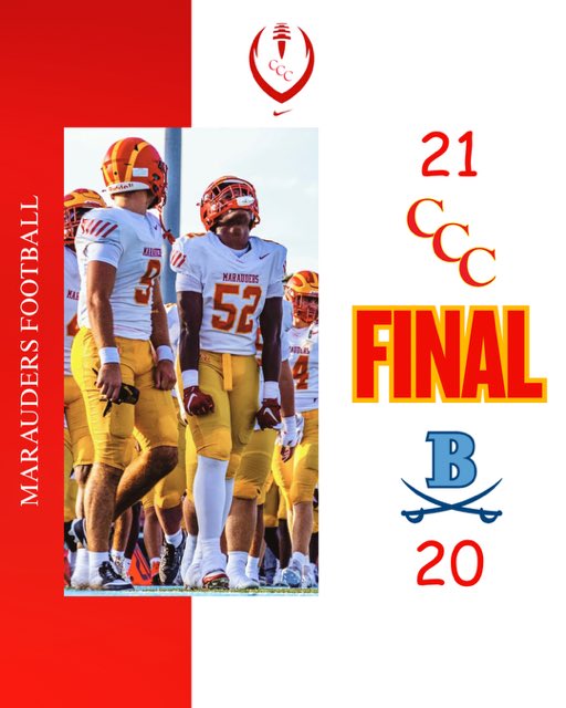 What a night in Tampa! 🙌 Big thank you to everyone who came out to support as our Marauders battled to a thrilling 21-20 victory over rival Berkeley. The energy in the stands and on the field was incredible—this win was for all of you. Go Marauders! ❤️🖤