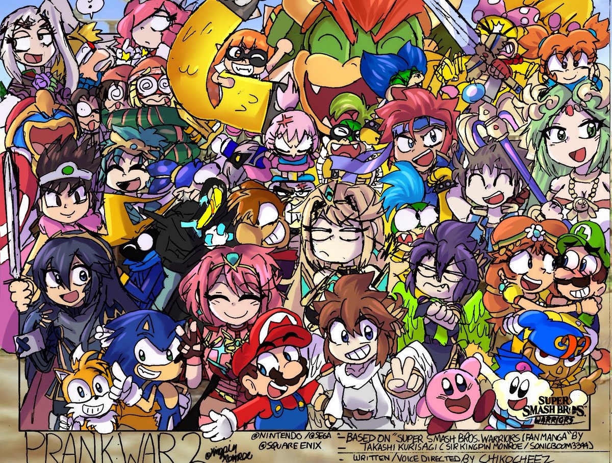 #SuperSmashBrosWarriorsFanManga

Behold! 

Super Smash Bros. Warriors (FAN MANGA)
OVA 5: Prank War 2’s completed coloring portrait for the upcoming video!

Digitally colored by <a href="/caroliner_draws/">Caroline ⭐️</a> ⭐️⭐️