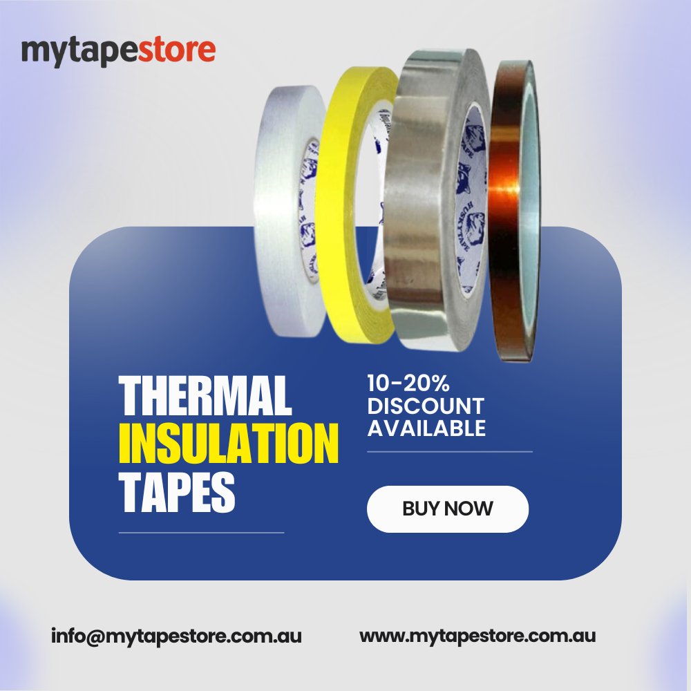 mytapestore's tweet image. Boost efficiency with our premium Thermal Insulation Tape – perfect for heat resistance and energy savings. Shop now with 10–20% OFF. Limited-time offer! 🔥

Shop at mytapestore.com.au/thermal-insula…

#ThermalInsulation #EnergySaving #TapeSolutions #MyTapeStore