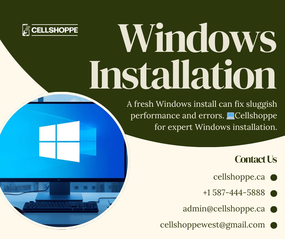 cellshoppewest's tweet photo. A fresh Windows install can fix sluggish performance and errors. 💻 Cellshoppe for expert Windows installation.

Boost your PC's speed: https://t.co/xaVILlzkWC
Get a quote: https://t.co/L1OAxNZSdf
Explore accessories: https://t.co/9BdnaEnjpR

#WindowsInstallation #Cellshoppe https://t.co/u9iJqv3oNs
