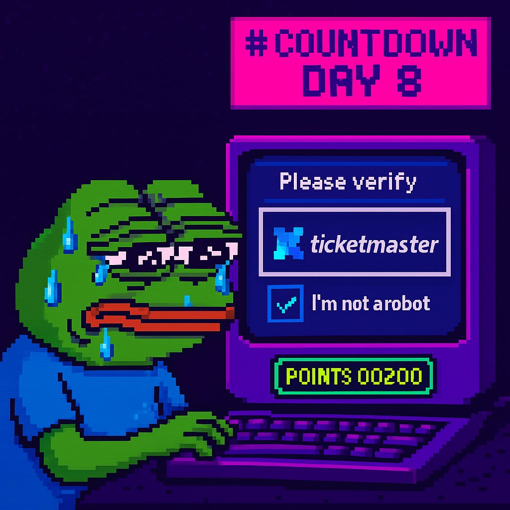 ParlayTix - prediction market for tickets (@parlaytix) on Twitter photo Our AI got stuck in a Ticketmaster captcha. We gave it points for effort. #CountdownDay8 <a href="/onopenxyz/">OPEN Ticketing Ecosystem</a> Our AI got stuck in a Ticketmaster captcha. We gave it points for effort. #CountdownDay8 <a href="/onopenxyz/">OPEN Ticketing Ecosystem</a>