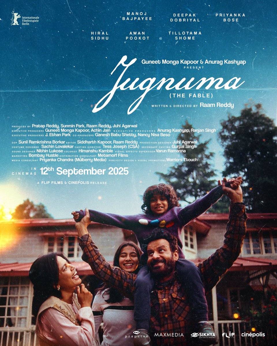 GUNEET MONGA KAPOOR - ANURAG KASHYAP TO PRESENT MANOJ BAJPAYEE'S 'JUGNUMA' – 12 SEPT 2025 RELEASE... After winning acclaim at international film festivals, #Jugnuma [#English title: #TheFable] is set to release in theatres across #India on 12 Sept 2025.

#AcademyAward winner