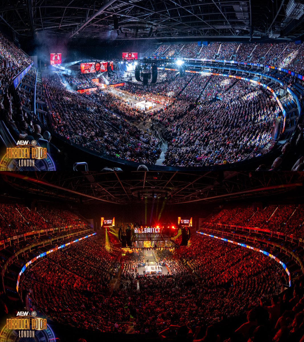 DrainBamager's tweet image. Incredible shots of the SOLD OUT O2 Arena for Forbidden Door PPV. 🔥
Record setting attendance.
18,992 IN LONDON.