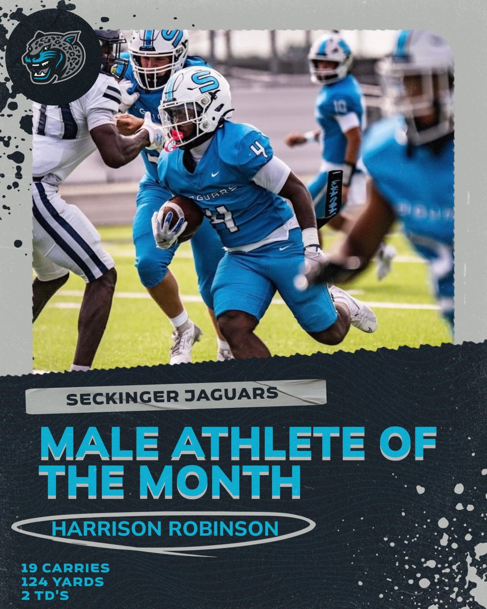 Male Athlete of the Month. #4theSKG #Team4 #TheSeckingerStandard <a href="/SKG_Football/">Seckinger Football</a> <a href="/SKG_Jaguars/">Seckinger High School</a>