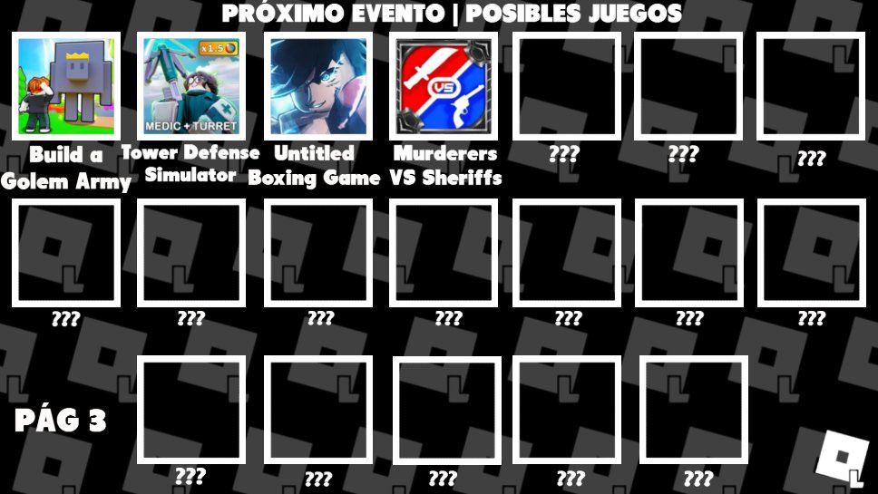 RobloxNewsJapan's tweet image. 10月のイベントに参加する可能性があるゲームたち
(100%確定ではないです)
#Roblox #ロブロックス