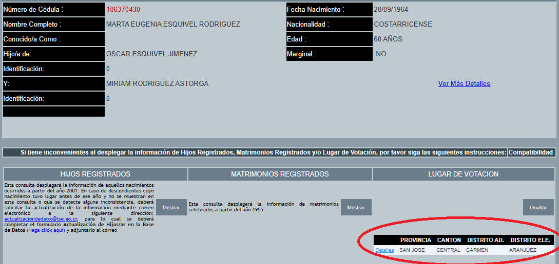 ¿Puede ser candidata por una provincia una persona cuyo lugar de votación y/o residencia no sea ahí?

Pregunta honesta.
