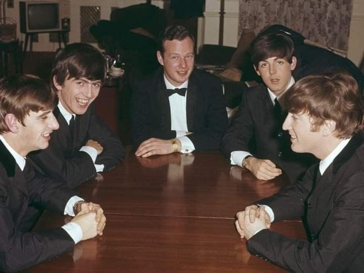 the wonderful brian epstein and some four random people he clothed and housed