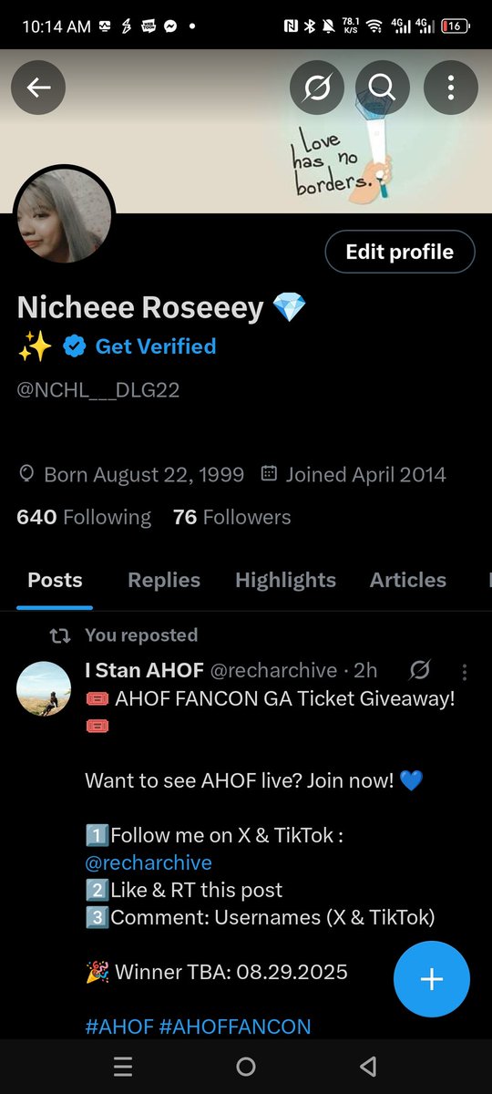 NCHL___DLG22's tweet photo. @recharchive Manifestingggg. Thank you po sa paggiveaway. Sana mapili huhu. I commented to your tiktok and X posts. 

X: @NCHL___DLG22
Tiktok: @nicheee_roseeey22 https://t.co/H8XlGCLRhx