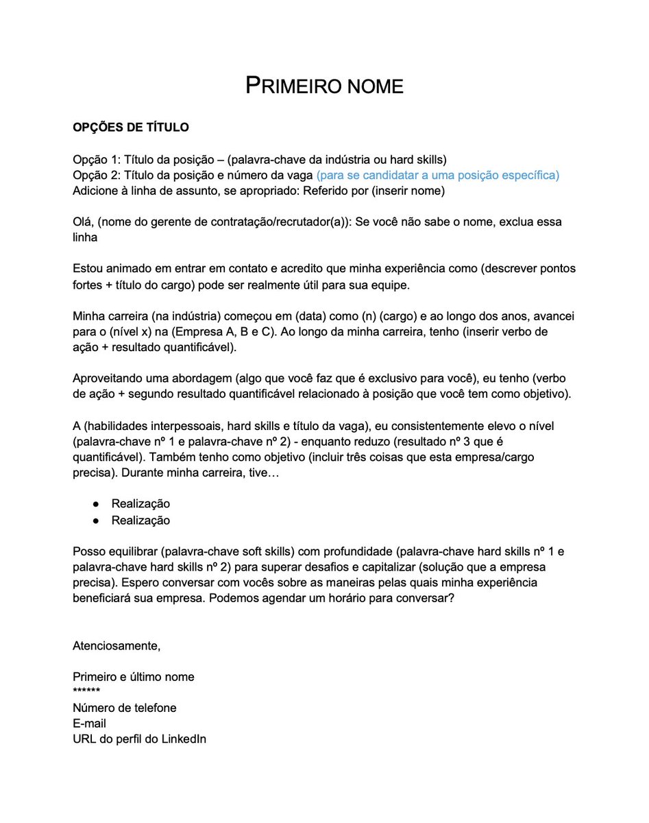 modelo carta de apresentação: