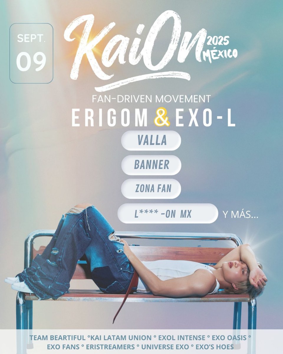 【𝗙𝗮𝗻-𝗗𝗿𝗶𝘃𝗲𝗻 𝗠𝗼𝘃𝗲𝗺𝗲𝗻𝘁】💛🐻

#ERIGOM y #EXOL ✨ ¿listxs para recibir a #KAI en #México?🇲🇽🔥

❤️‍🔥Demostremos la pasión y el amor que sentimos por JongIn🐻

JUNTXS haremos que #KAIONMéxico brille más fuerte que nunca ✨

#KaiInMexico #EXO <a href="/OasisRSV/">EXO OASIS</a> <a href="/exos_hoes/">✨EXO's HOES✨</a>