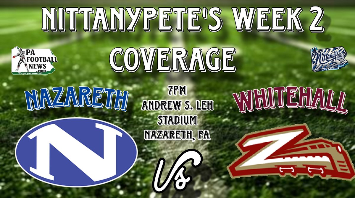 🚨🏈🚨🏈🚨I'll have live updates and highlights throughout the evening this Friday from Nazareth for <a href="/PaFootballNews/">Pennsylvania Football News</a>  as I cover the Nazareth vs Whitehall EPC matchup.

<a href="/NazarethTD/">Nazareth Football</a> <a href="/PeytonFalzone/">Peyton Falzone</a> <a href="/MarquezWimberly/">Marquez Wimberly</a> <a href="/CooperMadson/">Cooper Madson</a> <a href="/LukeDePietro/">Luke DePietro</a> <a href="/MasonMarinelli8/">Mason Marinelli</a> <a href="/Jakebendekovits/">Jake Bendekovits</a>