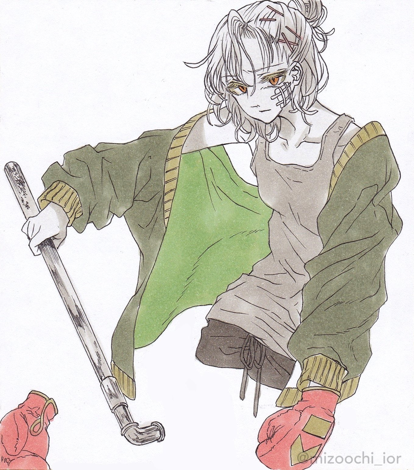 R*様 オリジナル 手描きイラスト 小色紙サイズ Yahoo!オークション - 手描きイラスト オリジナル 小色紙 人魚