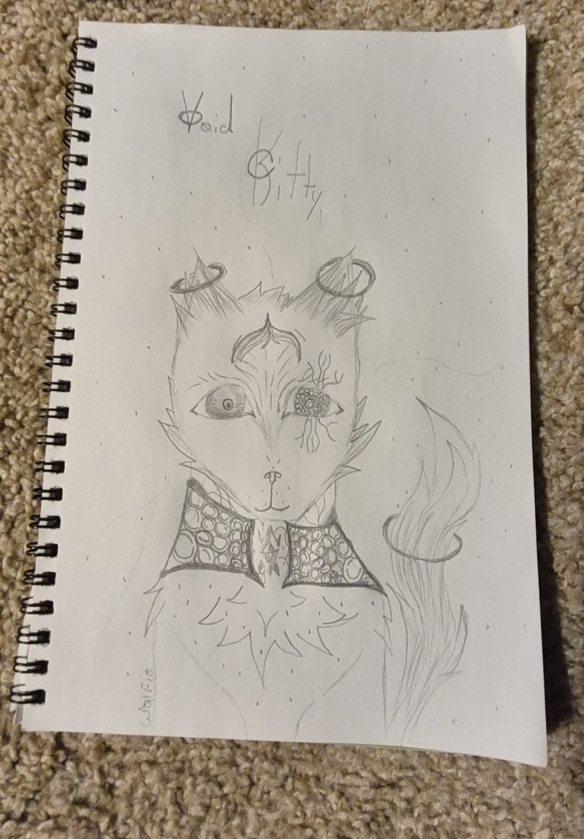 Night4Wolfie_'s tweet image. ~Vøid Kitty~
#Void #Kitty #Orokin #EyeofVoid #Tennocreate  #Drawing #cursed #Pencil