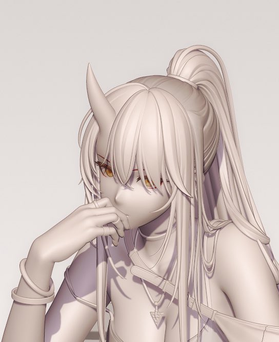 原型老师<a href="/24_CCQX/">猜猜情寻</a> 重新上色渲染，还添加了实体睫毛，实在太帅啦
#明日方舟 #アークナイツ