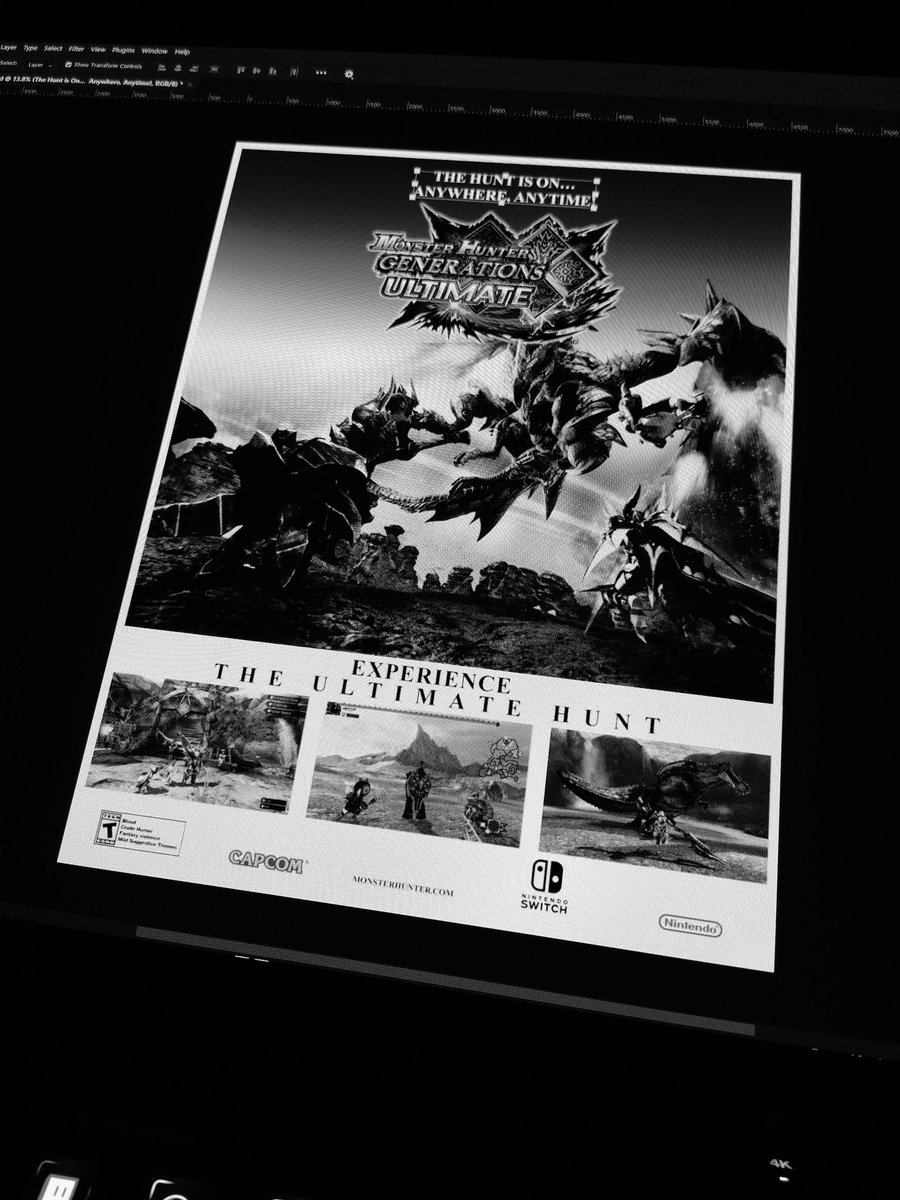 Been designing this Monster Hunter GU poster tonight