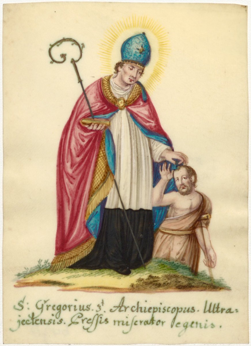 Evelyne Verheggen (@emfverheggen) on Twitter photo Gregorius van Utrecht († 775)
25 augustus 💫
Vriend en medewerker van Bonifatius, abt en hoofd van de Domschool 😇
Begraven te Susteren in de abdij van zijn moeder St. Wastrada 💒
Zijn voorspraak wordt ingeroepen tegen verlamming 🩼
Aquarel ca.1750 ✍️
#devotieprenten <a href="/catharijne/">Catharijneconvent</a> Gregorius van Utrecht († 775)
25 augustus 💫
Vriend en medewerker van Bonifatius, abt en hoofd van de Domschool 😇
Begraven te Susteren in de abdij van zijn moeder St. Wastrada 💒
Zijn voorspraak wordt ingeroepen tegen verlamming 🩼
Aquarel ca.1750 ✍️
#devotieprenten <a href="/catharijne/">Catharijneconvent</a>